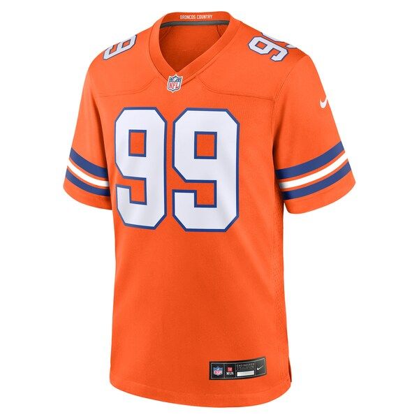 Nike Zach Allen Denver Broncos Alternate Game Jersey Orange