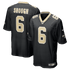 Nike Tyler Shough New Orleans Saints Game Jersey Black