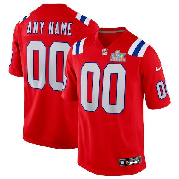 Nike New England Patriots Custom Game Jersey Red