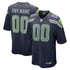 Nike Seattle Seahawks Custom Game Jersey Navy