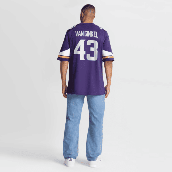 Nike Andrew Van Ginkel Minnesota Vikings Game Jersey Purple
