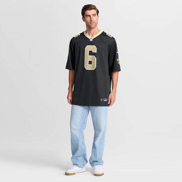 Nike Tyler Shough New Orleans Saints Game Jersey Black