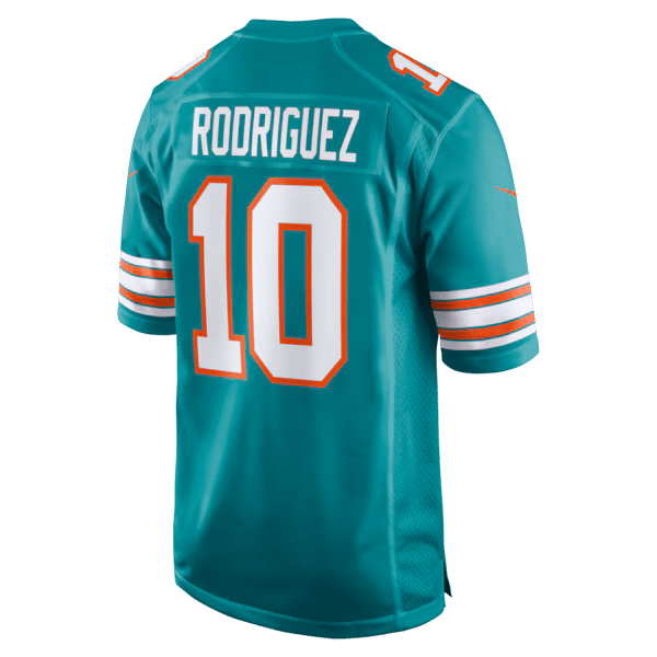 Nike Jacob Rodriguez Miami Dolphins Alternate Game Jersey Aqua