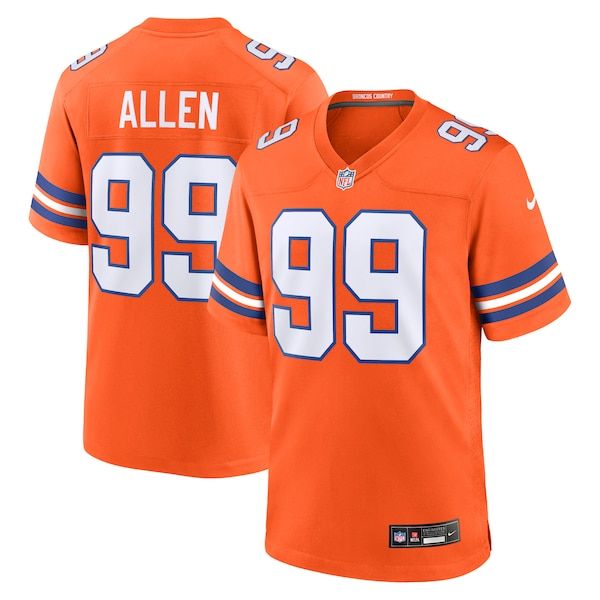 Nike Zach Allen Denver Broncos Alternate Game Jersey Orange