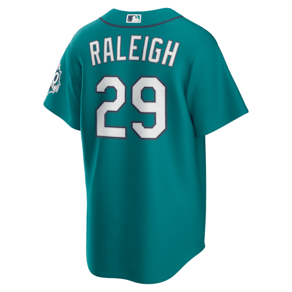 Nike Cal Raleigh Seattle Mariners Alternate 50th Season Patch Stadium Jersey Teal