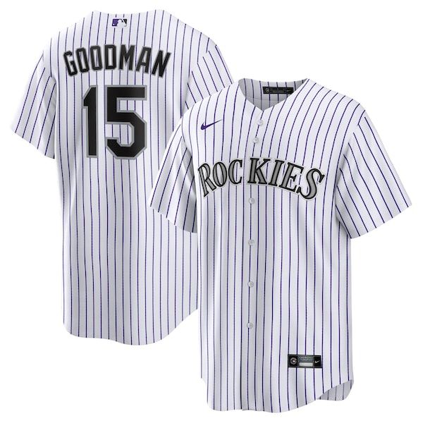 Nike Hunter Goodman Colorado Rockies Home Replica Jersey White