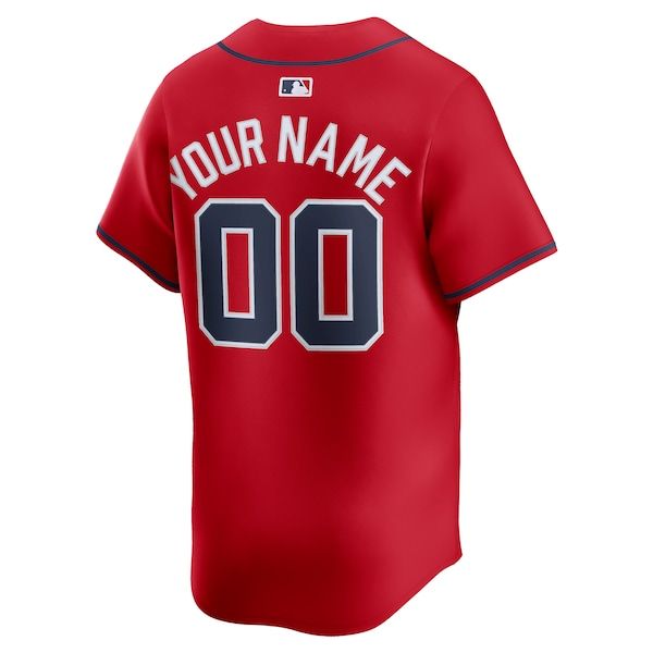 Nike Atlanta Braves Alternate Limited Custom Jersey Red