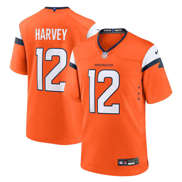 Nike RJ Harvey Denver Broncos Game Jersey Orange