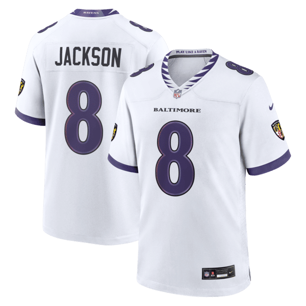Nike Lamar Jackson Baltimore Ravens Game Jersey White
