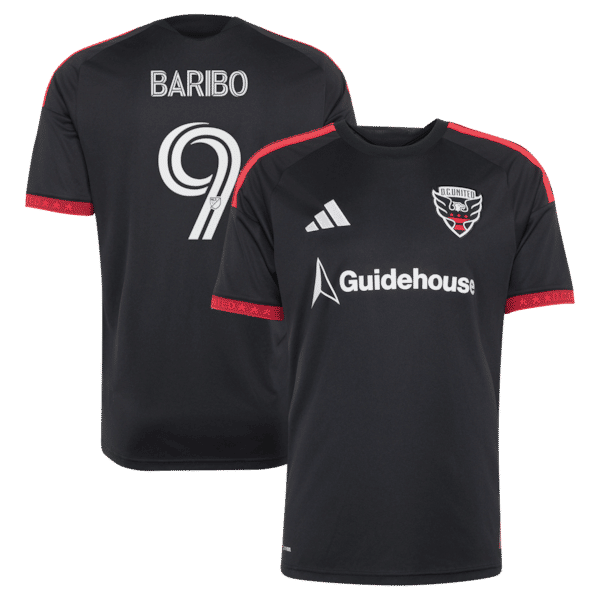 Adidas Tai Baribo D.C. United 2026 Black-and-Red Kit Replica Jersey Black