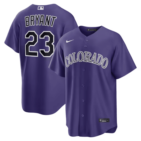 Nike Kris Bryant Colorado Rockies Alternate Replica Jersey Purple