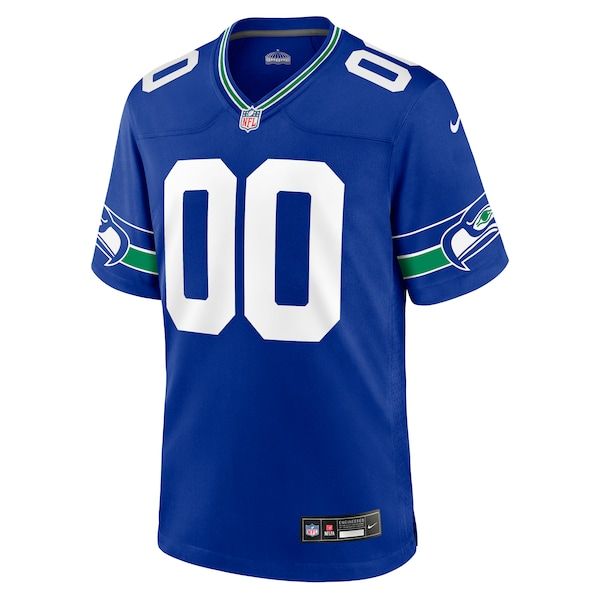 Nike Seattle Seahawks Throwback Custom Jersey Royal