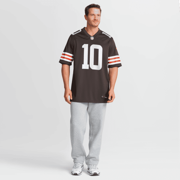 Nike Quinshon Judkins Cleveland Browns 2025 NFL Draft Game Jersey Brown
