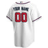 Nike Atlanta Braves Home Replica Custom Jersey White