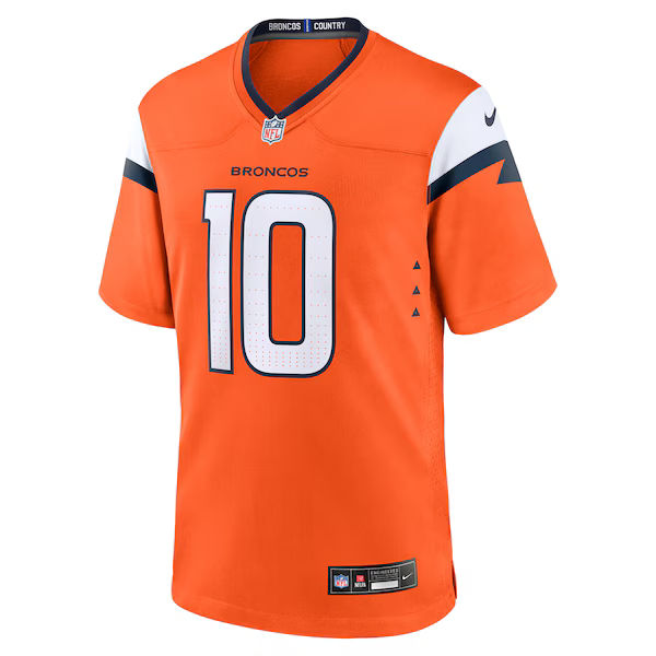 Nike Bo Nix Denver Broncos Game Jersey Orange