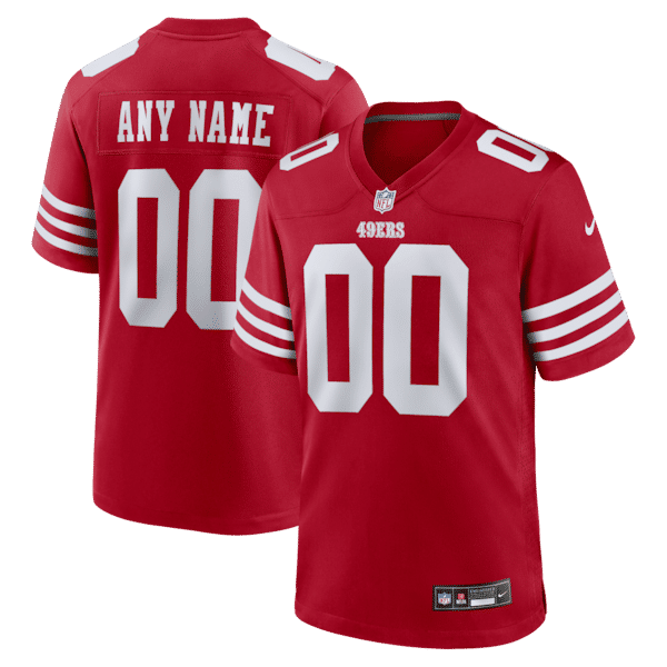 Nike San Francisco 49ers Custom Game Jersey Scarlet