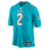 Nike Malik Willis Miami Dolphins Game Jersey Aqua