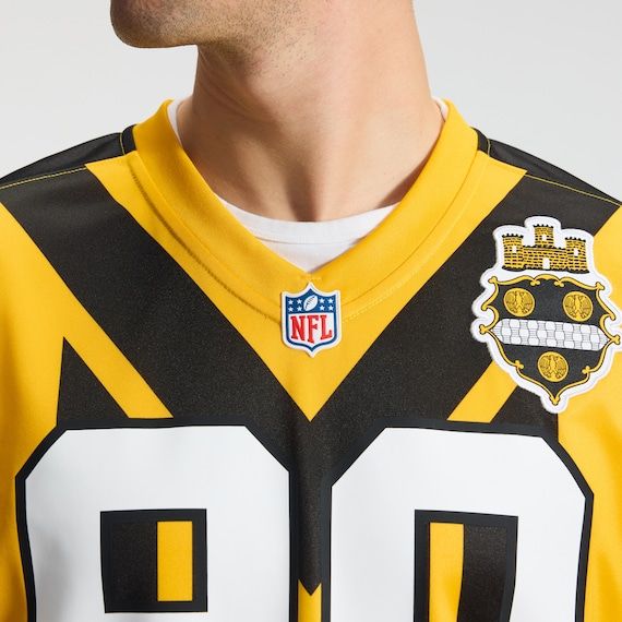 Nike Pittsburgh Steelers Alternate 1933 Throwback Game Custom Jersey Gold
