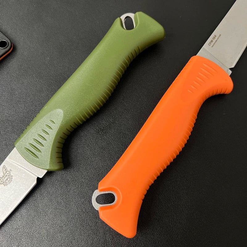 knivescollection™ bm hunt meatcrafter fixed-blade utility knife – cpm-154 steel, grivory handle