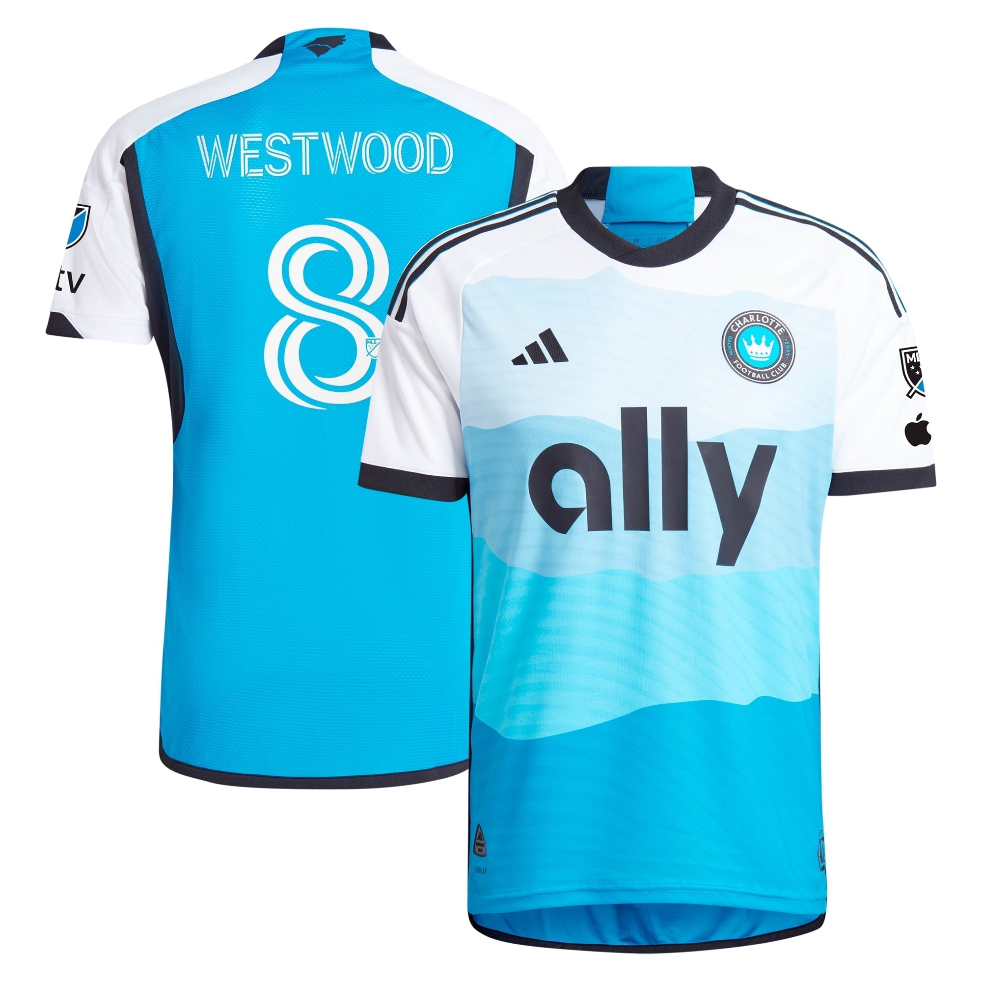 Ashley Westwood Charlotte FC adidas 2024 The Carolina Kit: Explore  Player Authentic T-shirt - Blue