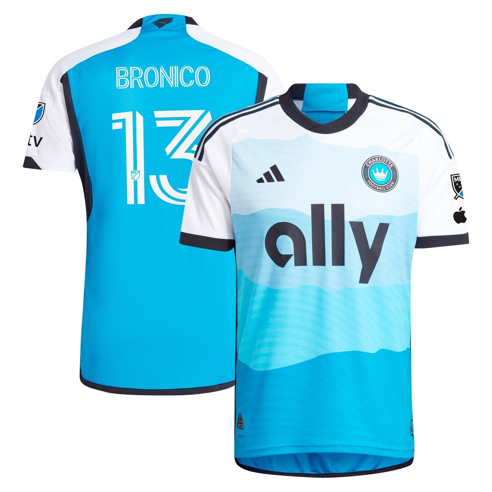 Brandt Bronico Charlotte FC adidas 2024 The Carolina Kit: Explore Player Authentic T-shirt - Blue