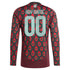 Mexico National Team adidas 2024 Home Custom Long Sleeve Authentic T-shirt - Burgundy