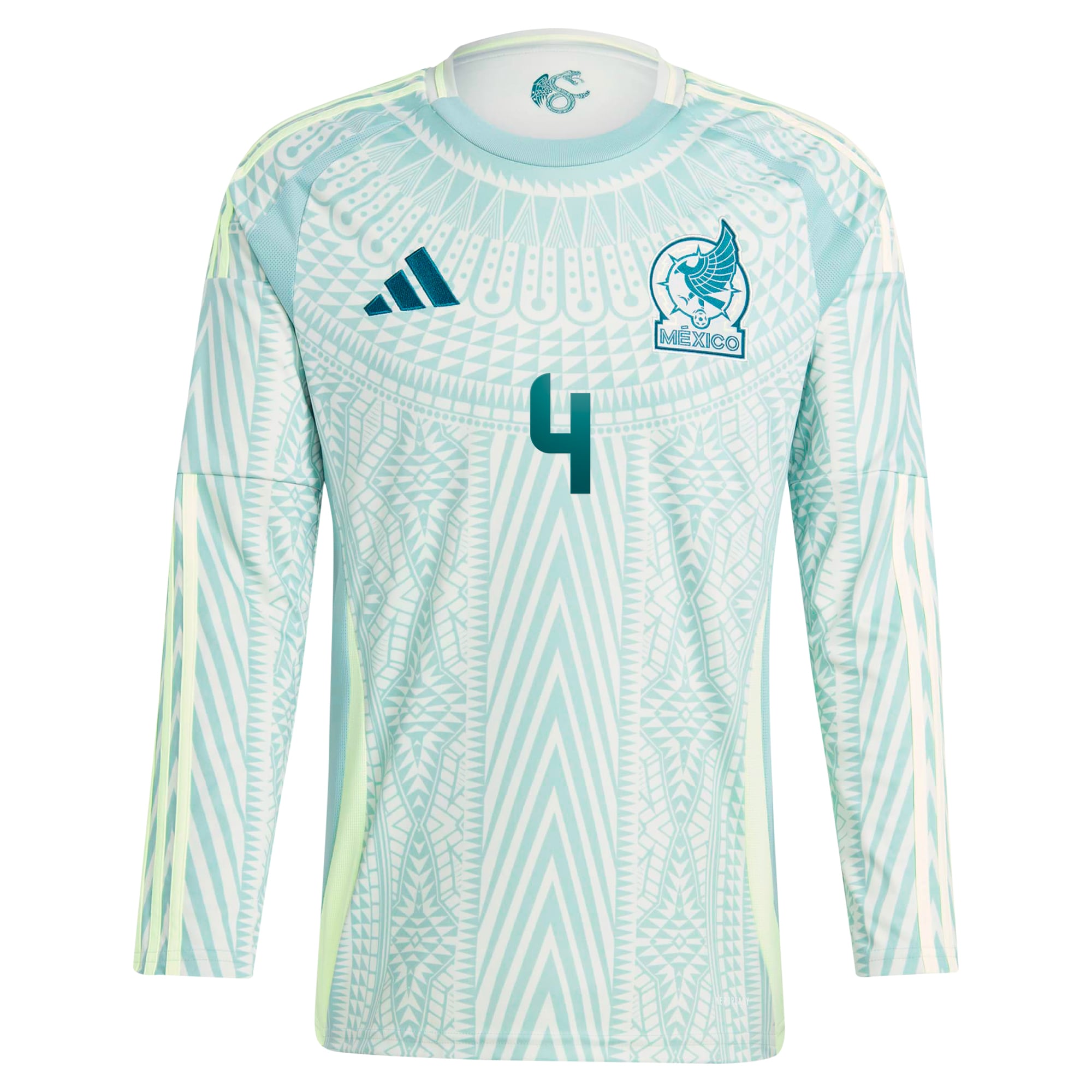 Edson Alvarez Mexico National Team adidas 2024 Away Player Long Sleeve Authentic T-shirt - Green