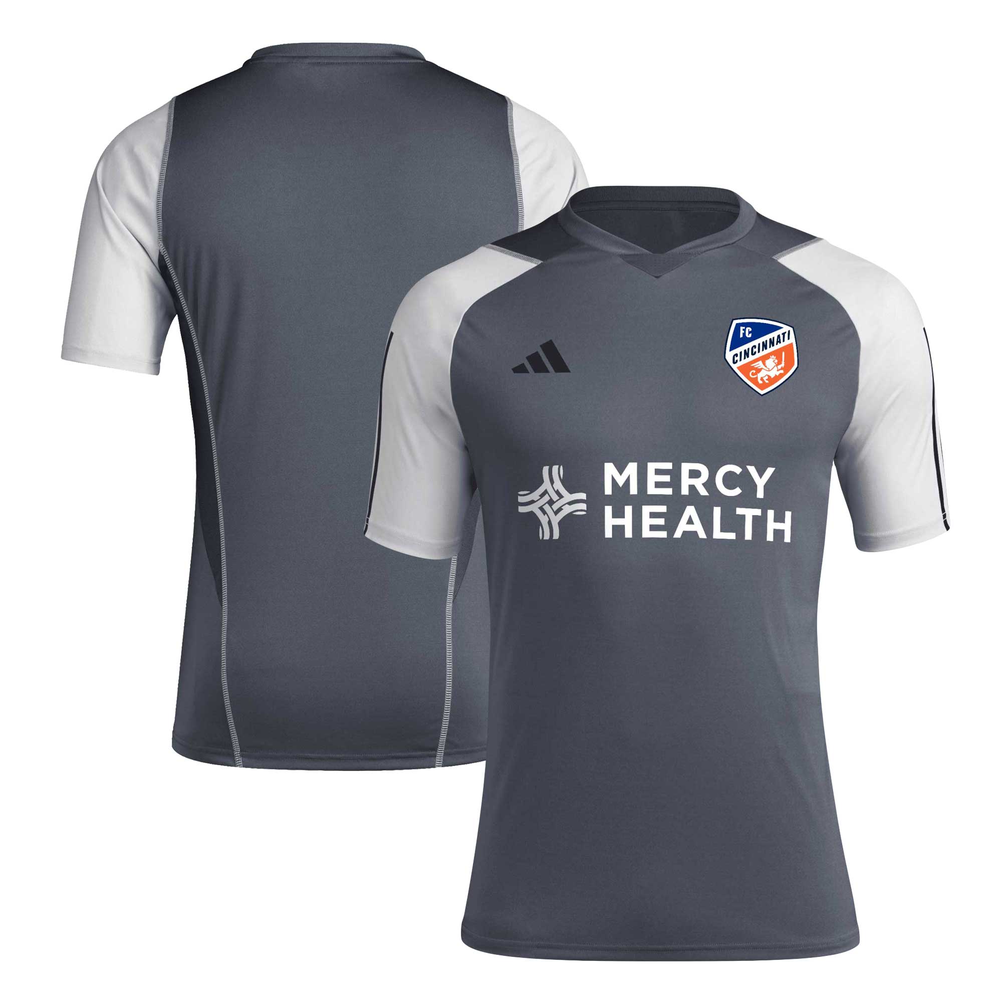 FC Cincinnati adidas 2024 AEROREADY Training Authentic T-shirt - Gray