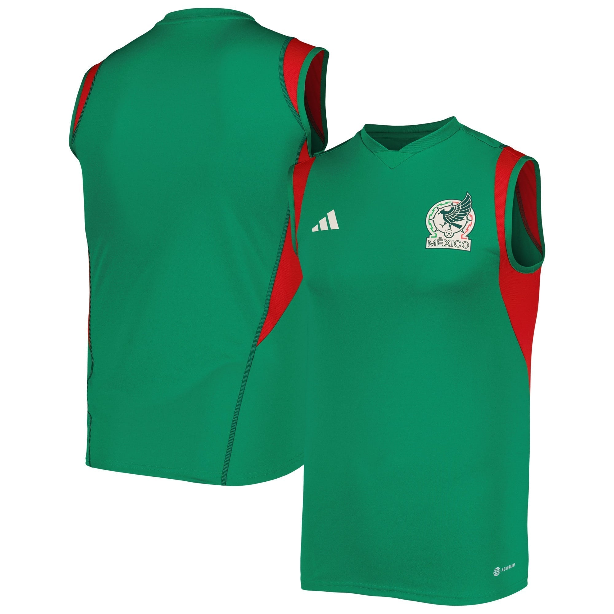 Mexico National Team adidas Sleeveless Training Authentic T-shirt - Green