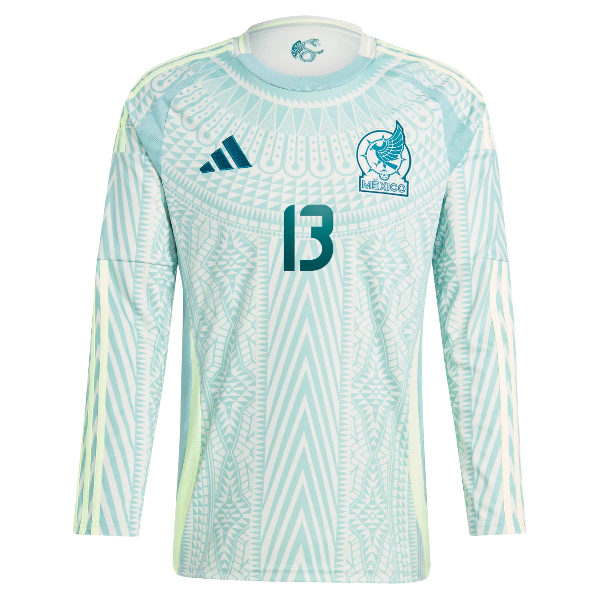 Guillermo Ochoa Mexico National Team adidas 2024 Away Player Long Sleeve Authentic T-shirt - Green