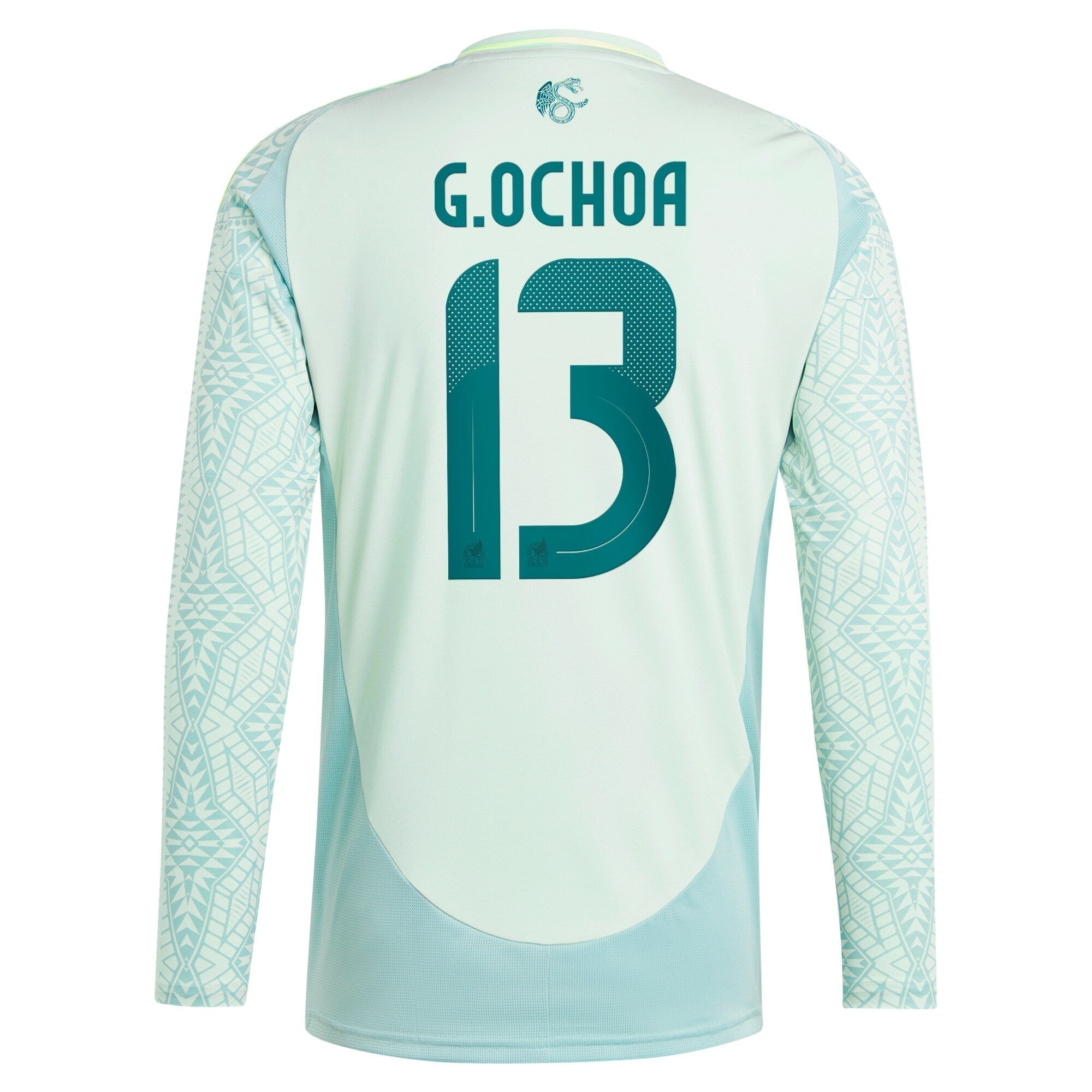 Guillermo Ochoa Mexico National Team adidas 2024 Away Player Long Sleeve Authentic T-shirt - Green