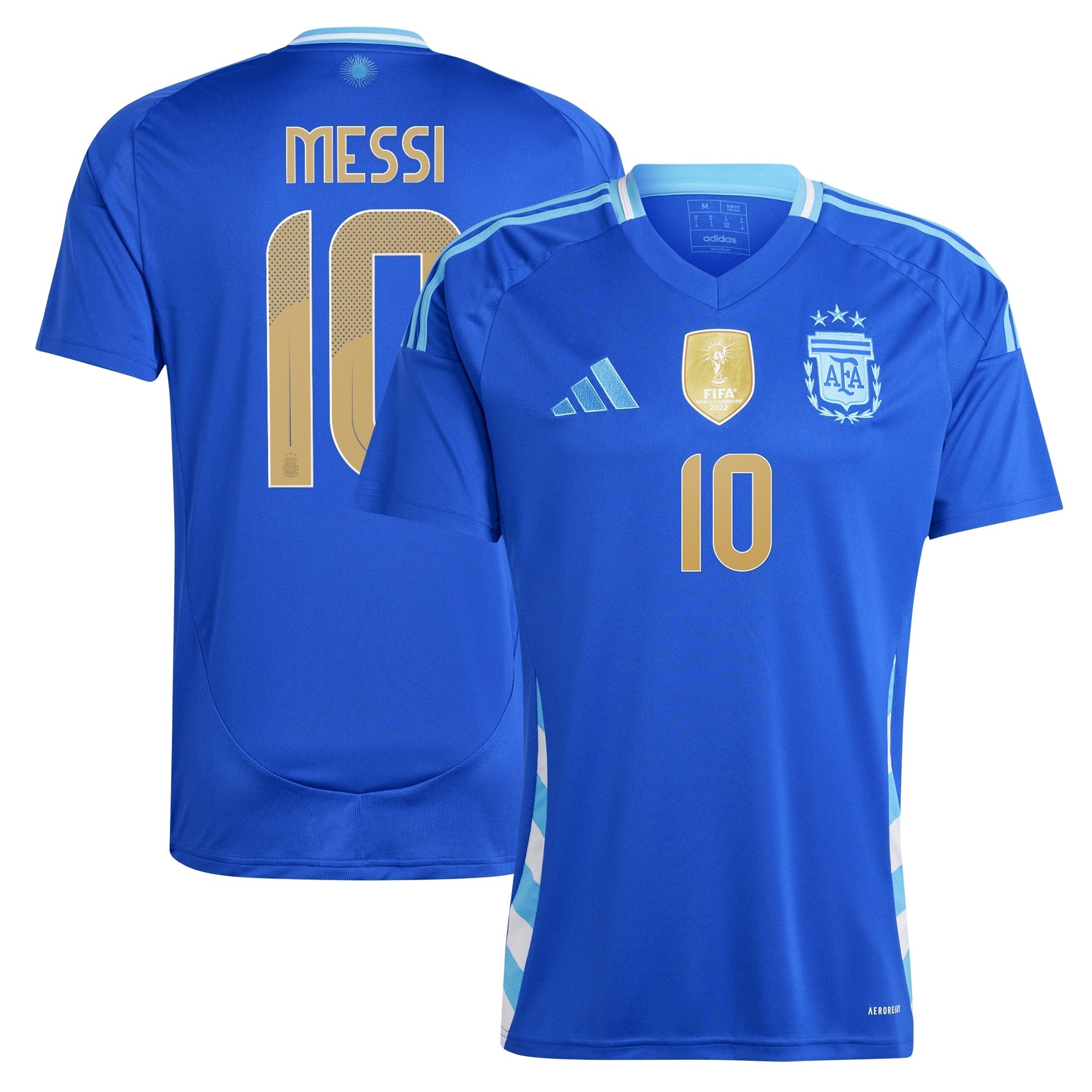 Lionel Messi Argentina National Team adidas 2024 Away  Player Authentic T-shirt - Blue
