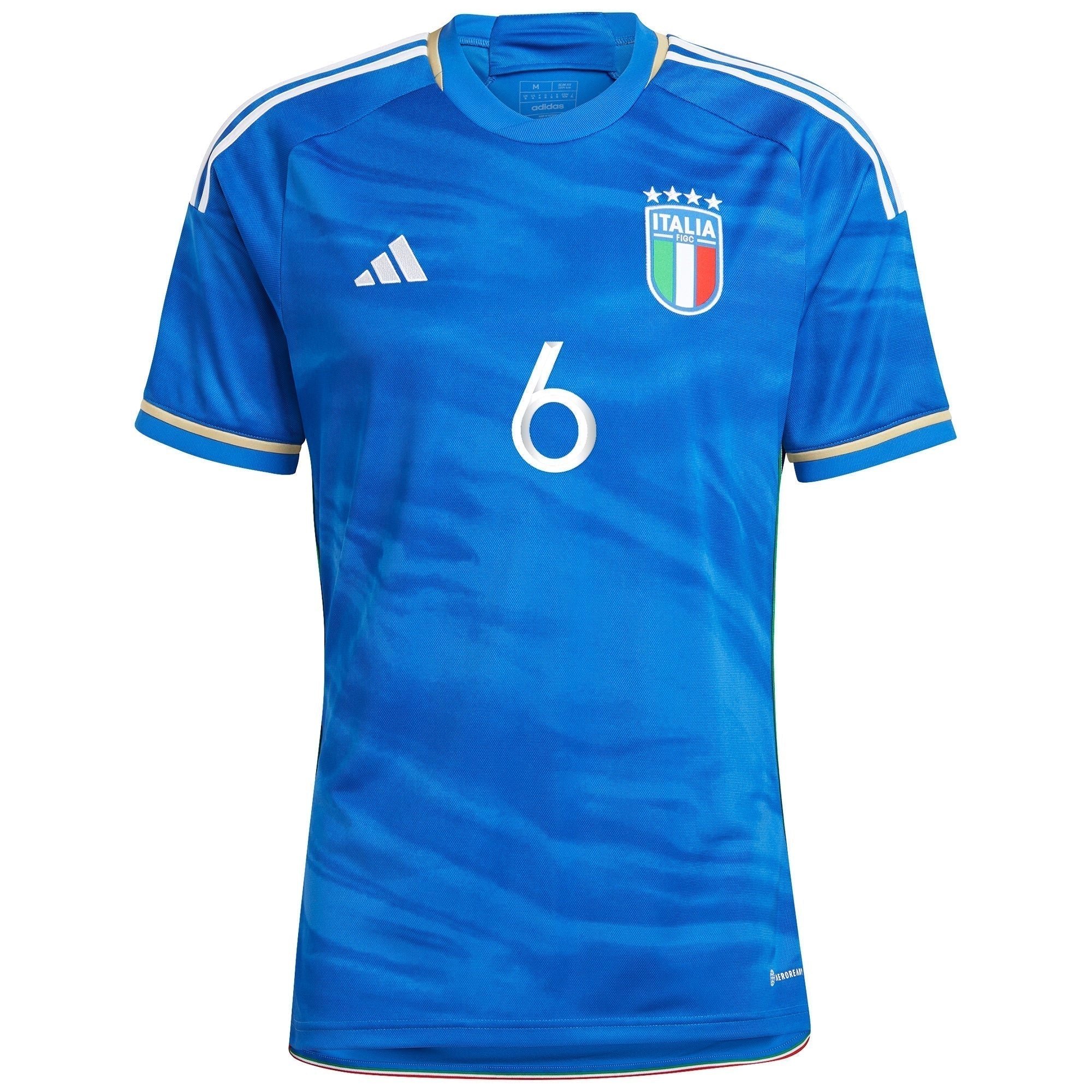 Marco Verratti Italy National Team adidas 2023 Home  Authentic T-shirt - Blue