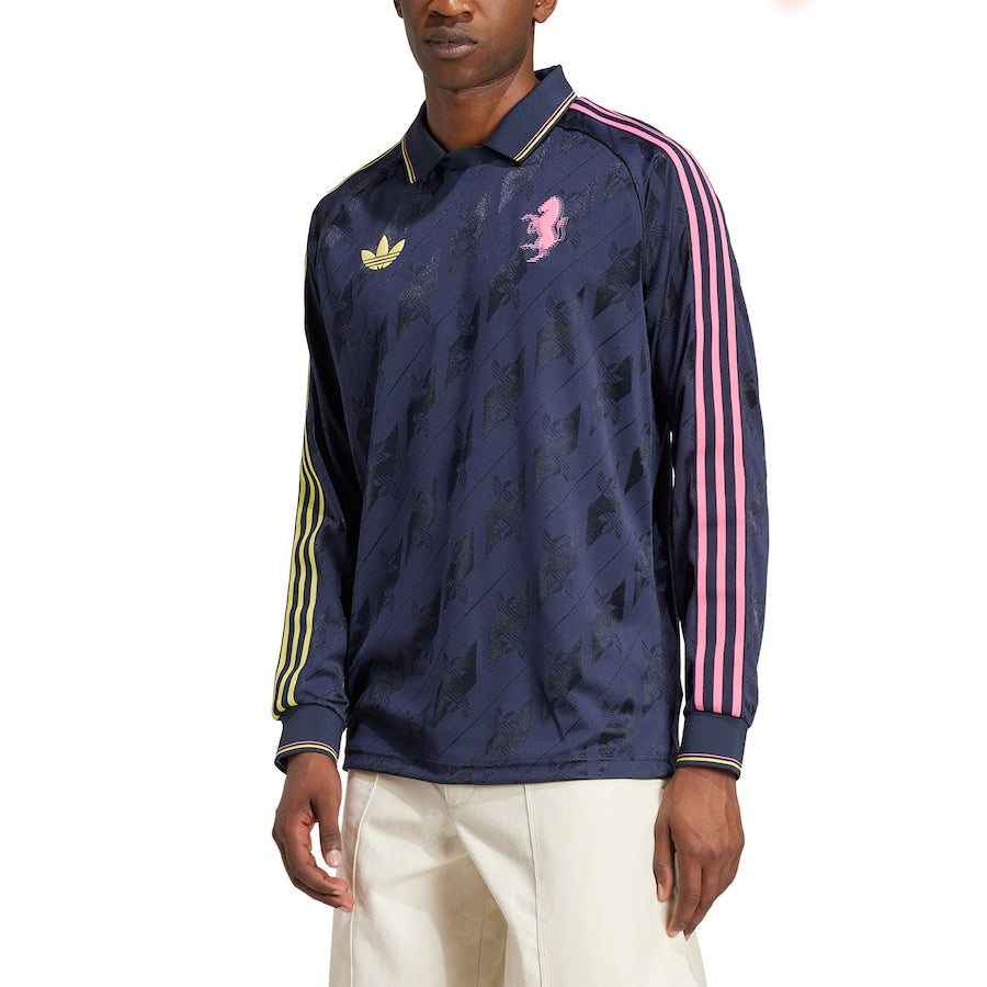 Juventus adidas Originals Lifestyler Long Sleeve Fashion Authentic T-shirt - Navy