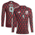 Raul Jimenez Mexico National Team adidas 2024 Home  Player Long Sleeve Authentic T-shirt - Burgundy