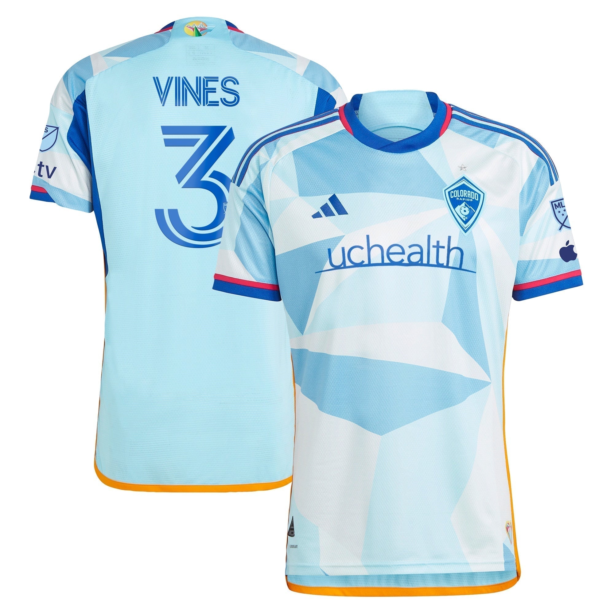 Sam Vines Colorado Rapids adidas 2024 New Day Kit Player Authentic T-shirt - Light Blue