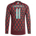 Santiago Giménez Mexico National Team adidas 2024 Home Player Long Sleeve Authentic T-shirt - Burgundy