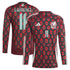 Santiago Giménez Mexico National Team adidas 2024 Home Player Long Sleeve Authentic T-shirt - Burgundy
