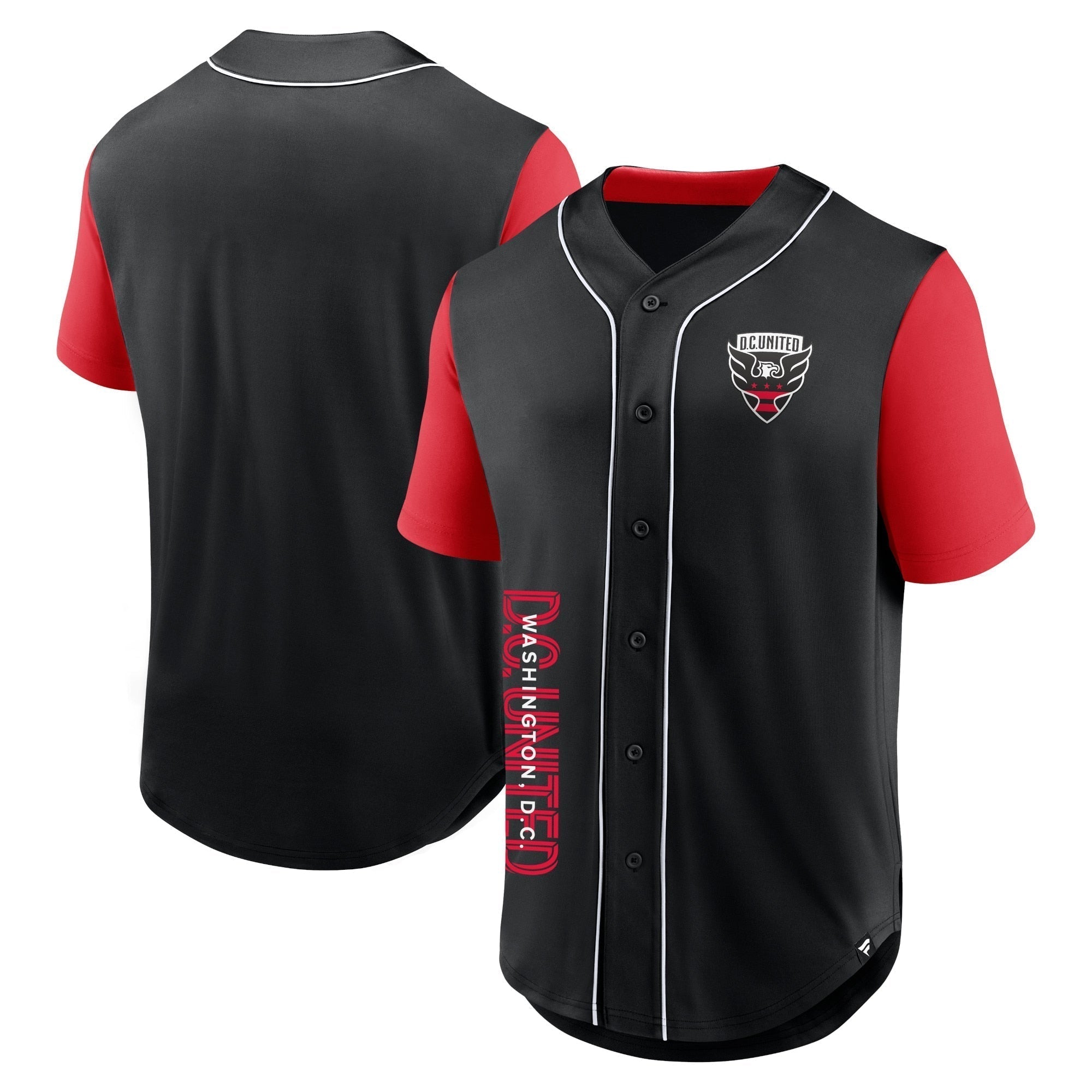 D.C. United Fanatics Balance Fashion Baseball Authentic T-shirt - Black
