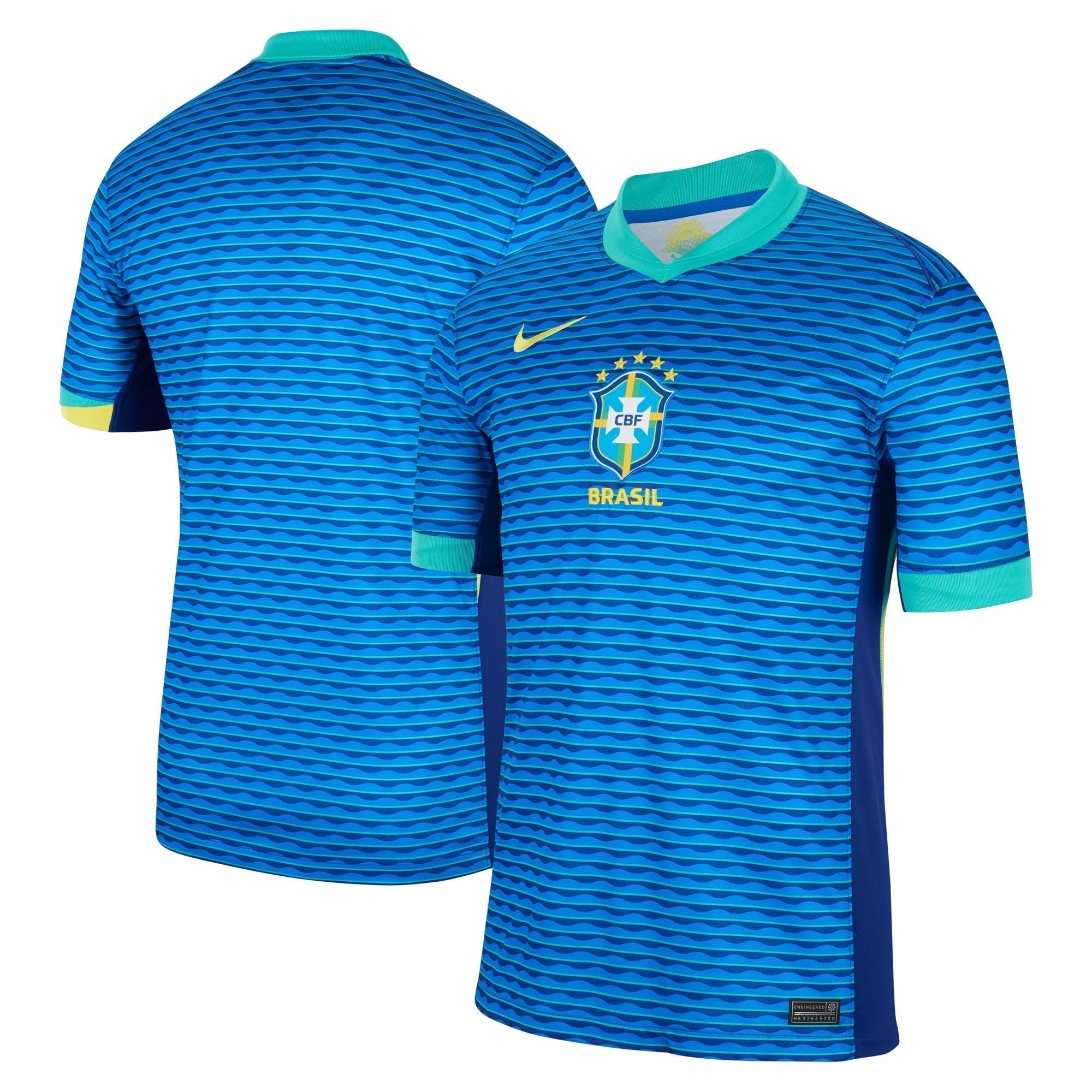 Brazil National Team Nike 2024 Away Stadium Authentic T-shirt – Blue