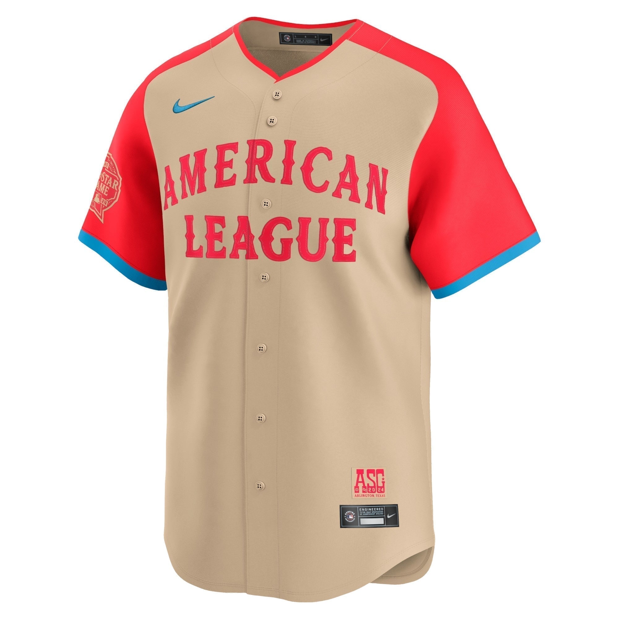 American League Nike 2024 MLB All-Star Game Limited Pick-A-Player Custom Authentic T-shirt - Cream