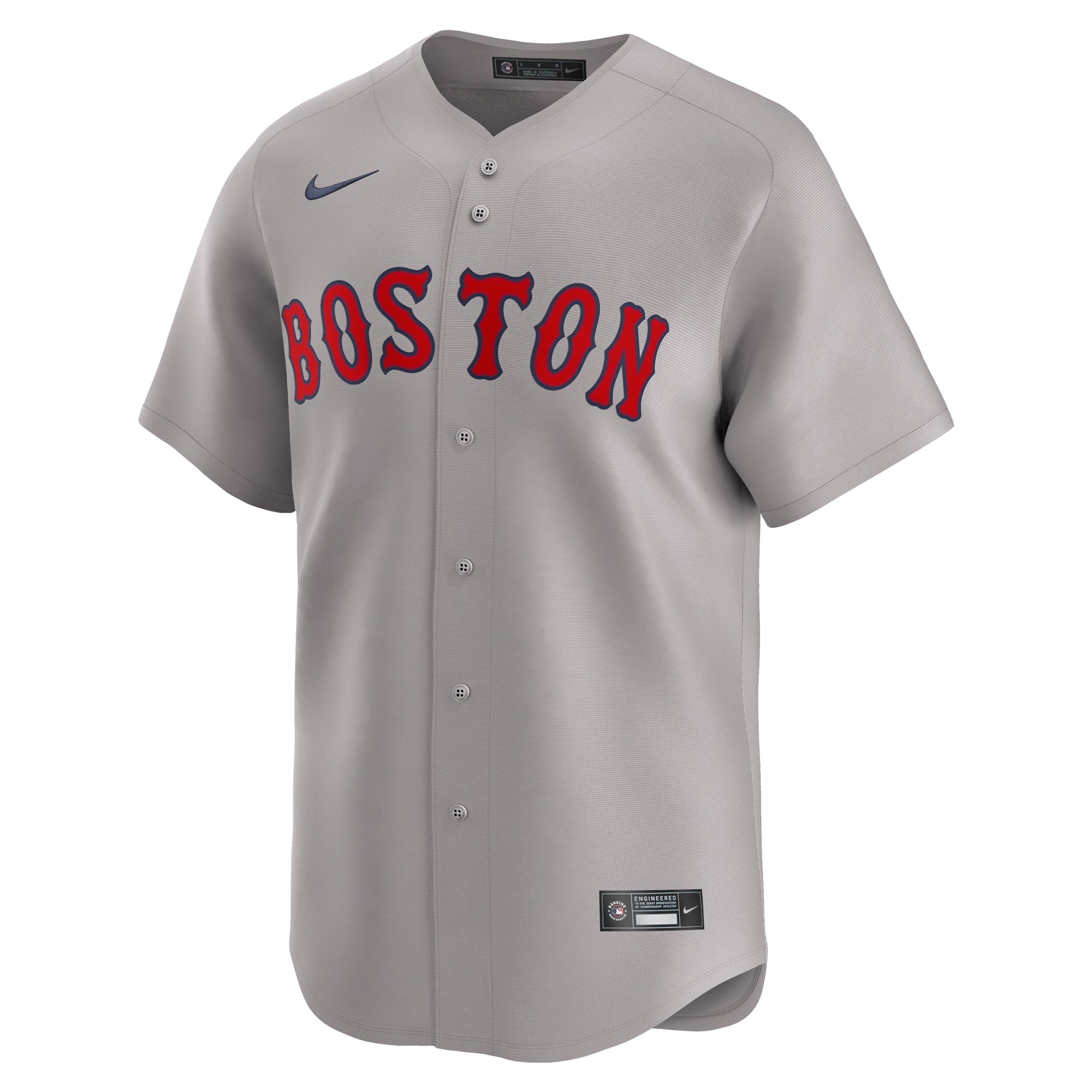 Boston Red Sox Nike Away Limited Custom Authentic T-shirt - Gray