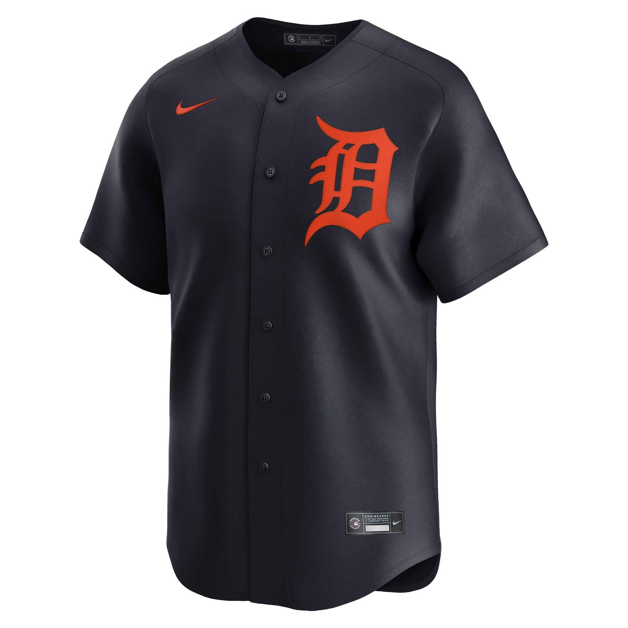 Detroit Tigers Nike Alternate Limited Custom Authentic T-shirt – Navy