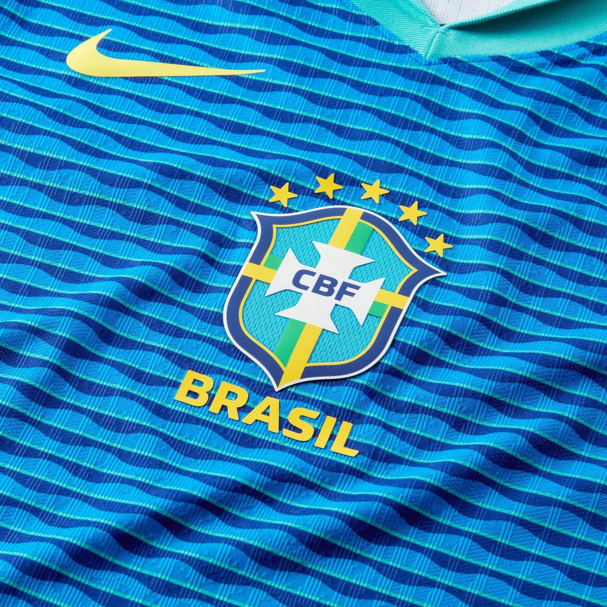 Neymar Jr. Brazil National Team Nike 2024 Away Match Player Authentic T-shirt – Blue