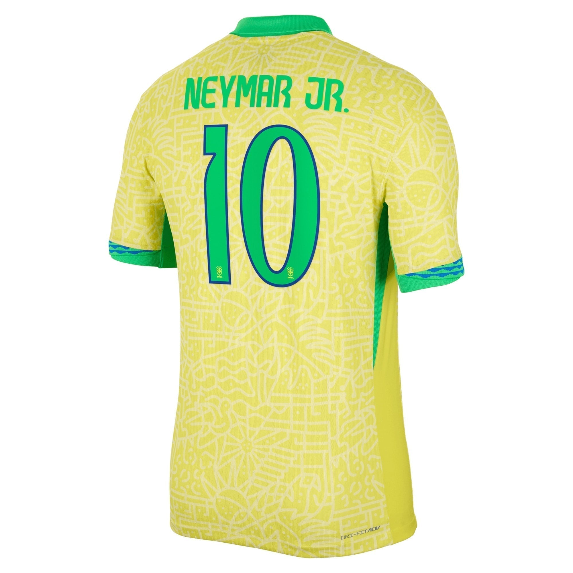 Neymar Jr. Brazil National Team Nike 2024 Home Match Player Authentic T-shirt – Yellow
