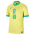 Neymar Jr. Brazil National Team Nike 2024 Home Stadium Player Authentic T-shirt – Yellow