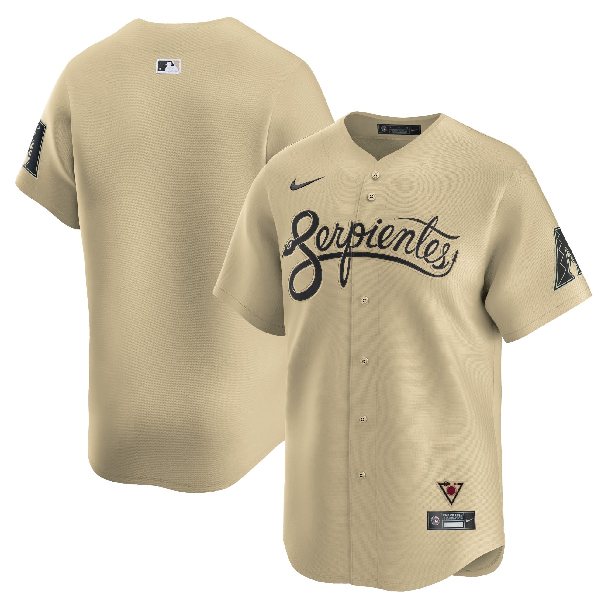 Arizona Diamondbacks Nike City Connect Limited Custom Authentic T-shirt - Sand