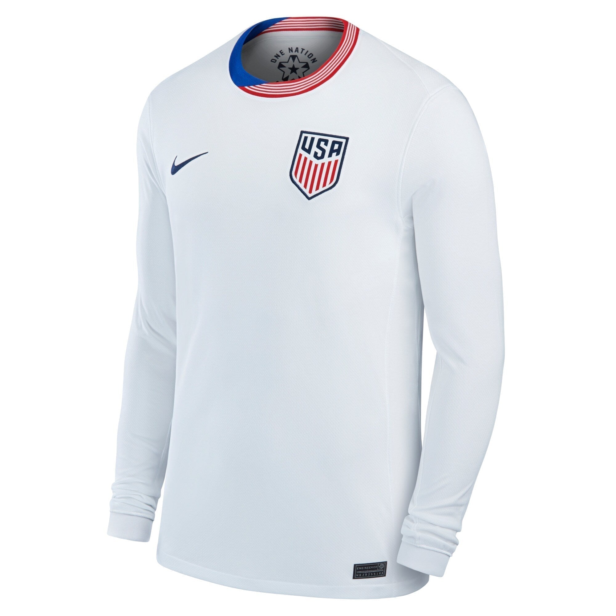 USMNT Nike 2024 Home Long Sleeve Authentic T-shirt - White