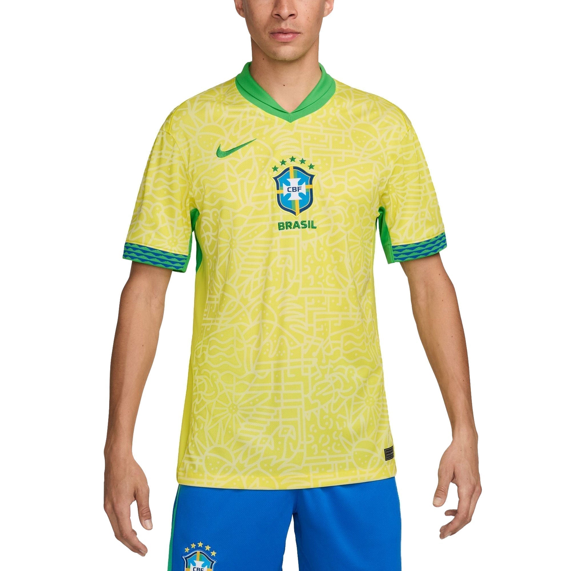 Brazil National Team Nike 2024 Home Stadium Authentic T-shirt – Yellow
