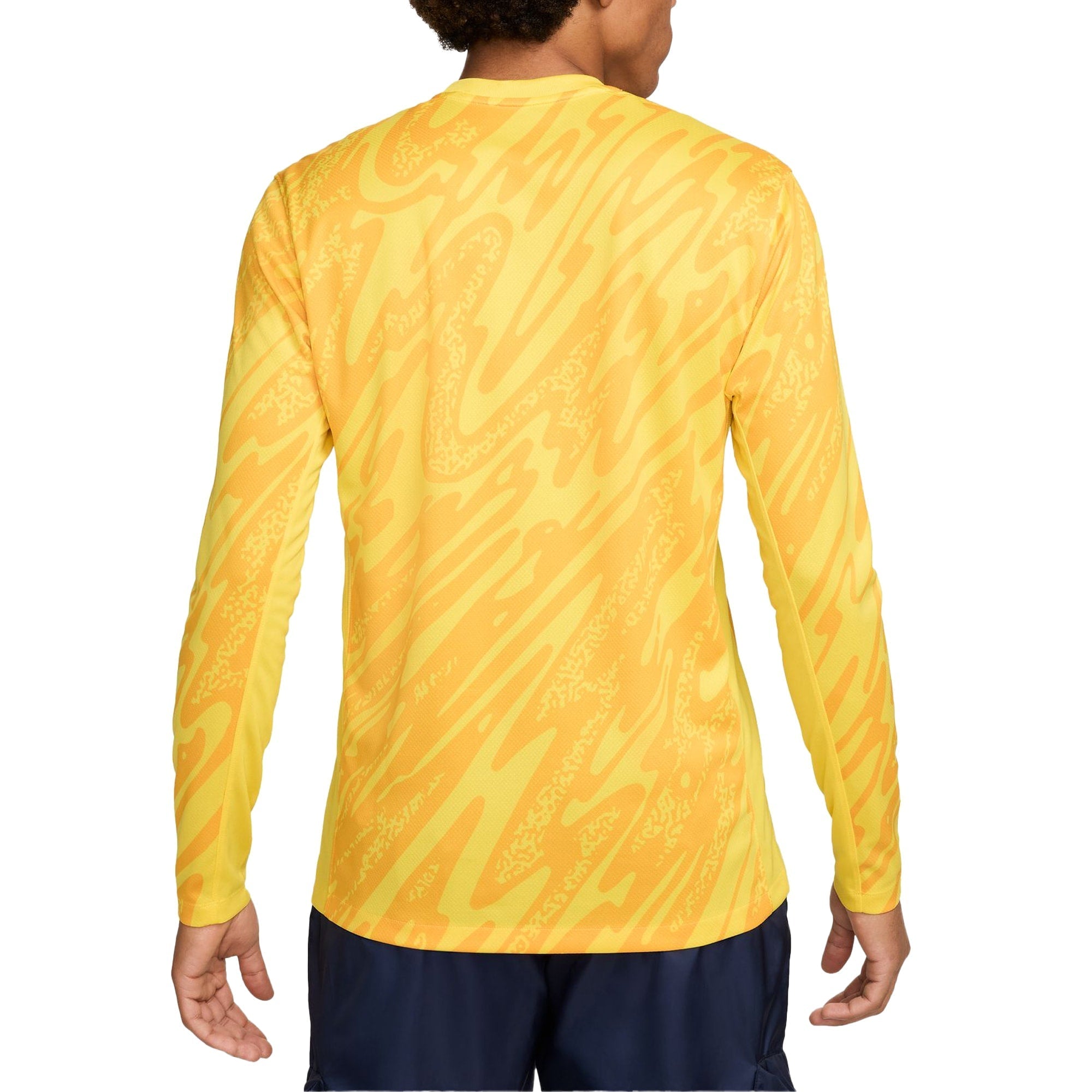 France National Team Nike 2024 Goalkeeper Stadium Long Sleeve Authentic T-shirt - Yellow